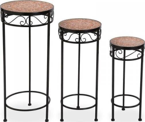 Bigbuy Home Stojak na doniczki Brązowy Metal (30 x 69 cm) (3 pcs) 1