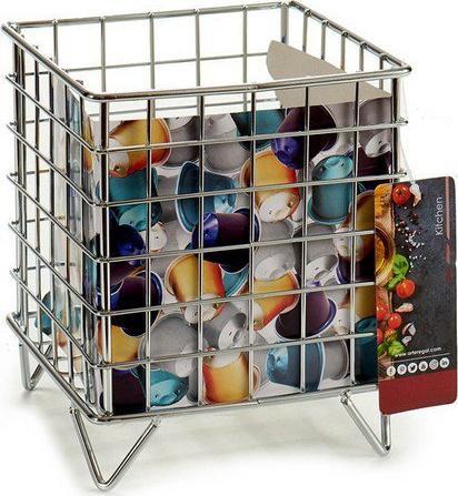 Bigbuy Home Uchwyt na kapsułki (13,5 x 16 x 13,5 cm) Stal nierdzewna 1