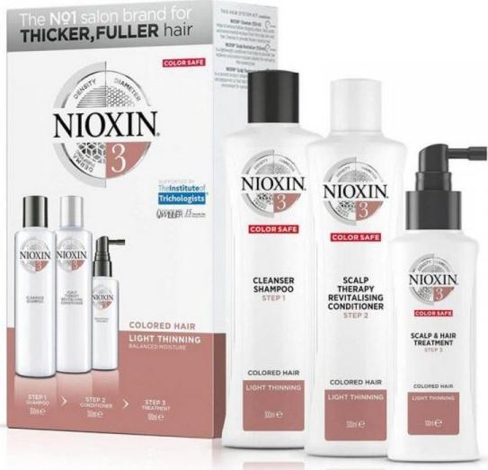 Nioxin Zestaw do Włosów Unisex System 3 Nioxin (3 pcs) Przeciwko uracie włosów Włosy farbowane 1