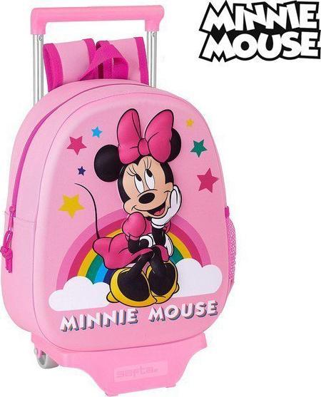 Minnie Mouse Plecak szkolny 3D z kółkami Minnie Mouse Różowy 1