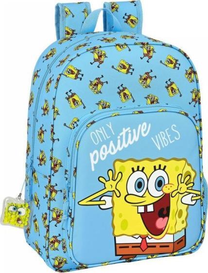 SPONGEBOB Plecak szkolny Spongebob Positive Vibes Żółty Jasnoniebieski 1