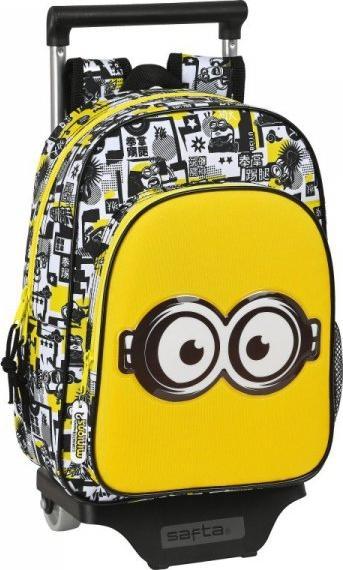 Minions Torba szkolna z kółkami Minions Czarny Biały Żółty (26 x 11 x 67 cm) 1