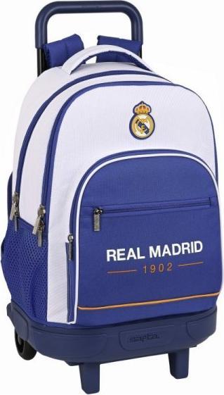 Real Madrid Torba szkolna z kółkami Real Madrid C.F. Niebieski Biały 1