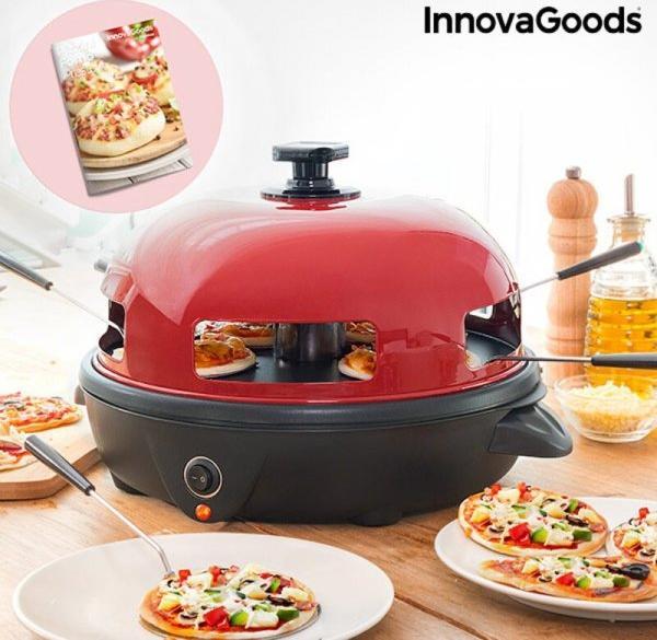 InnovaGoods Piec na Mini Pizze z Książką Kucharską Presto! InnovaGoods 700W Czerwono Pomarańczowy 1