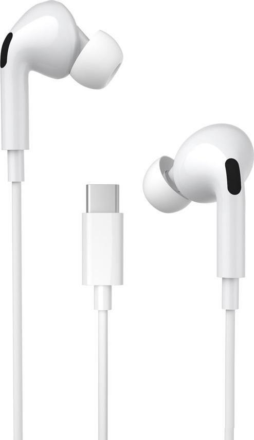 Słuchawki WK Design WK Design przewodowe dokanałowe słuchawki USB Typ C biały (Y31 type-c white) 1