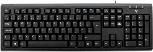 Klawiatura V7 KU200UK Przewodowa Czarna UK 1