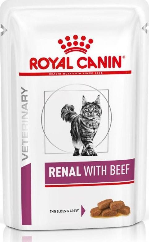 Royal Canin Royal Canin Vet Renal Feline With Beef 12X85g 1