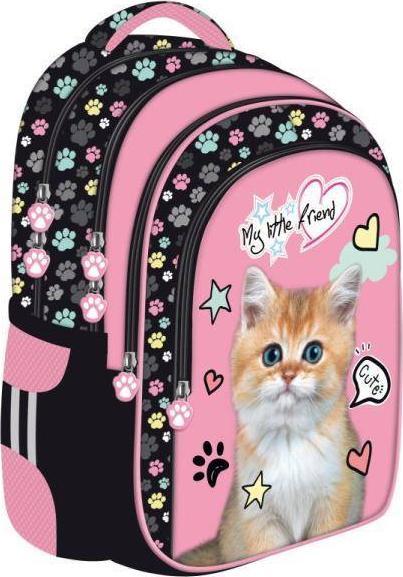 St. Majewski Plecak szkolny BPL-58 My Little Friend różowy kot / pink cat 1