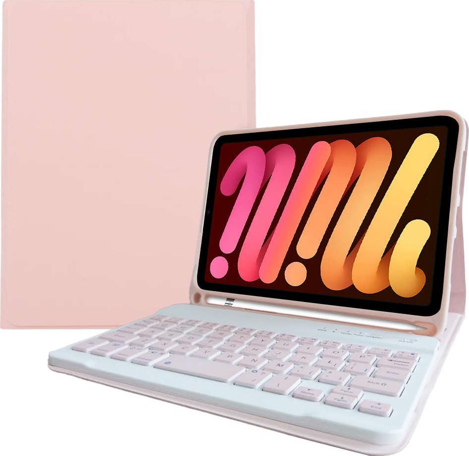 Alogy Alogy Etui na tablet Smart Case klawiatura bluetooth do Apple iPad Mini 6 2021 Różowe uniwersalny 1