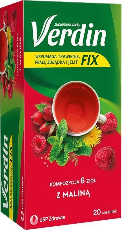 USP Verdin Fix zioła z maliną 20 saszetek 1