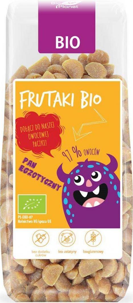 FRUTAKI (żelki owocowe bez dodatku cukró ŻELKI PAN EGZOTYCZNY BEZ DODATKU CUKRÓW BEZGLUTENOWE BIO 100 g - FRUTAKI 1