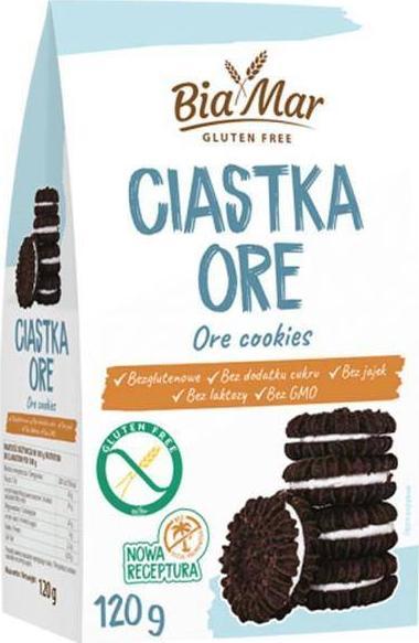 Look Food BIAMAR Ciastka Ore b glutenu b cukru 120 g 1