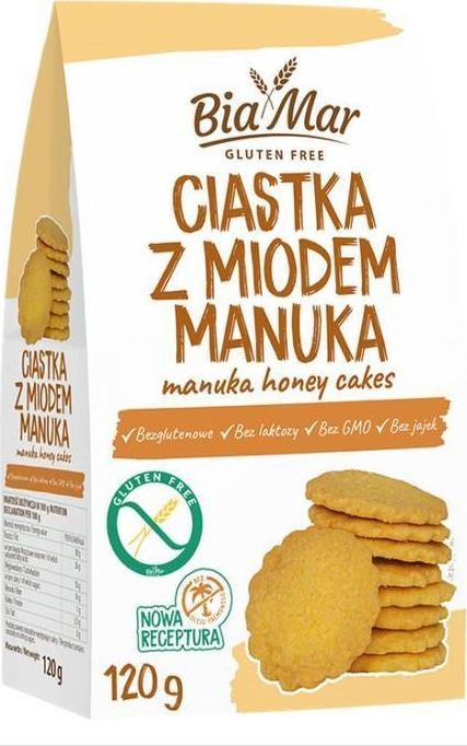Look Food BIAMAR Ciastka z miodem manuka 120 g 1