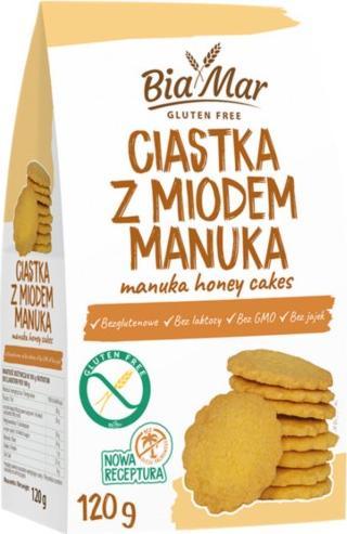 Look Food BIAMAR Ciastka z miodem manuka 120 g 1