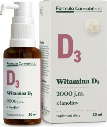 CannabiGold CannabiGold Witamina D3 2000 Lanolina Formuła 30ml 1