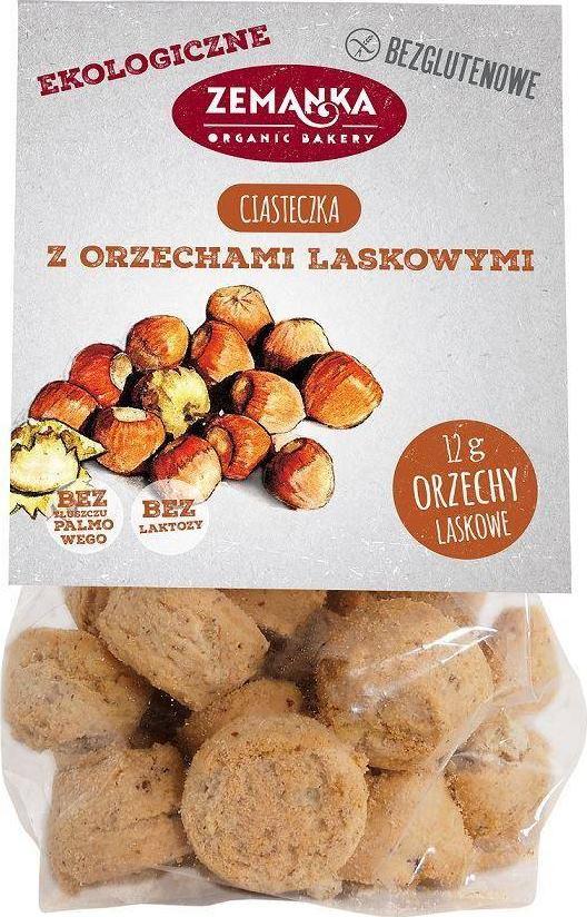 ZEMANKA (ciastka, krakersy bezglutenowe) CIASTKA ORZECHOWE BEZGLUTENOWE BIO 100 g - ZEMANKA 1