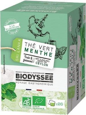 Biodyssee Herbata zielona miętowa Ceylon 20x1,8g EKO Biodyssee 1