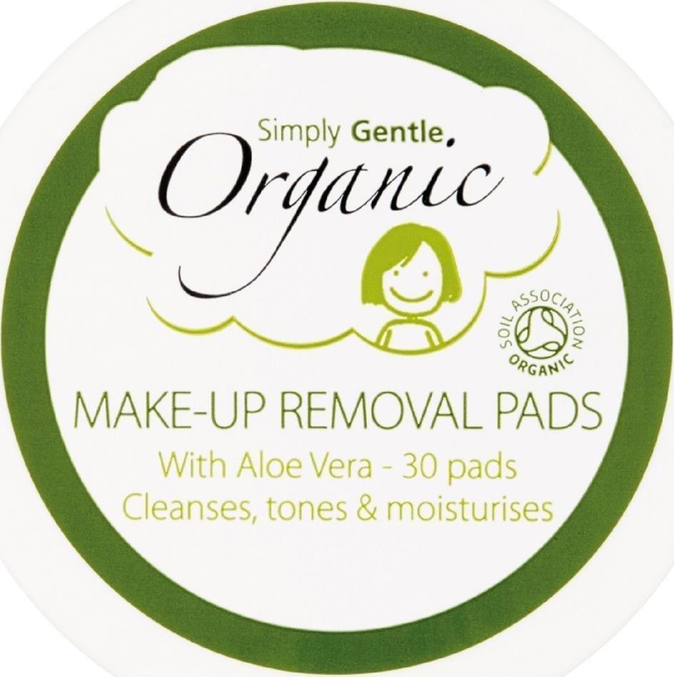 Simply Gentle Organiczne Waciki do Demakijażu Nasączone Aloesem 1