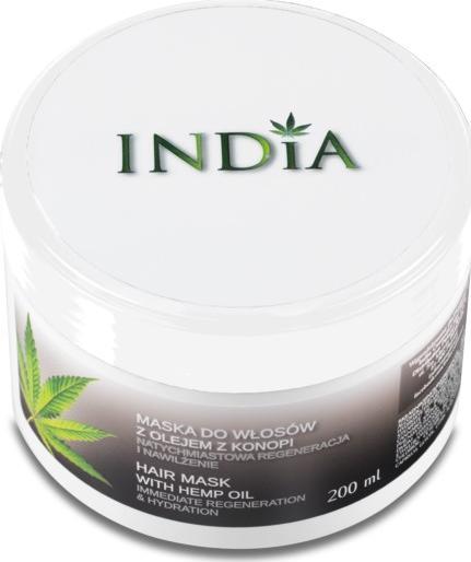 India India Maska Do Włosów Z Olejem Z Konopi 200Ml 1
