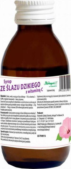HERBAPOL KRAKÓW Herbapol Syrop ze Ślazu Dzikiego 100 ml 1