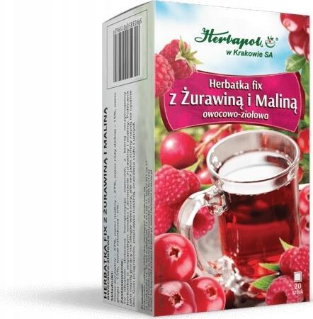 Krakowskie Zakłady Zielarskie Herbapol Herbatka fix z Żurawiną i Maliną 2g saszet.x 20-Herbapol 1