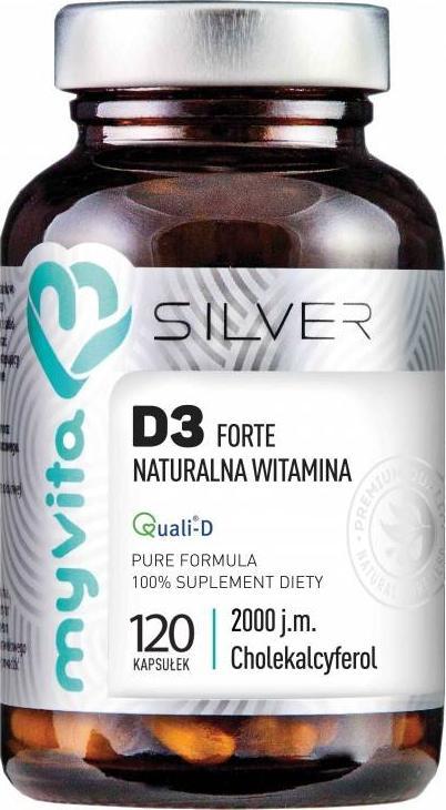 MYVITA Myvita Silver Witamina D3 2000 IU 120 K Odporność 1