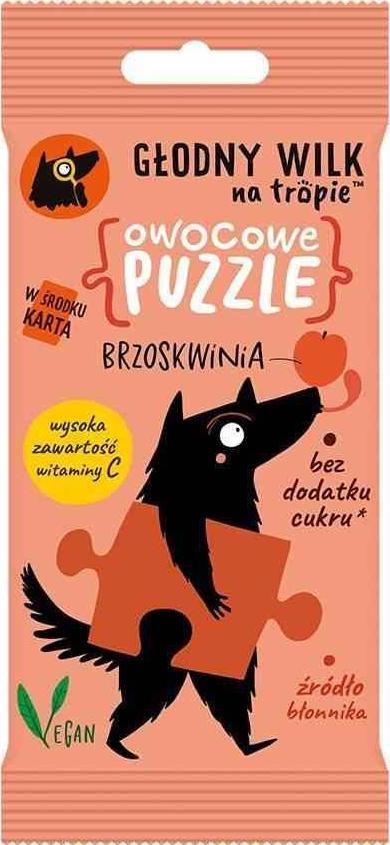 Głodny Wilk Na Tropie Owocowe puzzle żelki z naturalną witaminą C - brzoskwinia Głodny Wilk, 20g 1