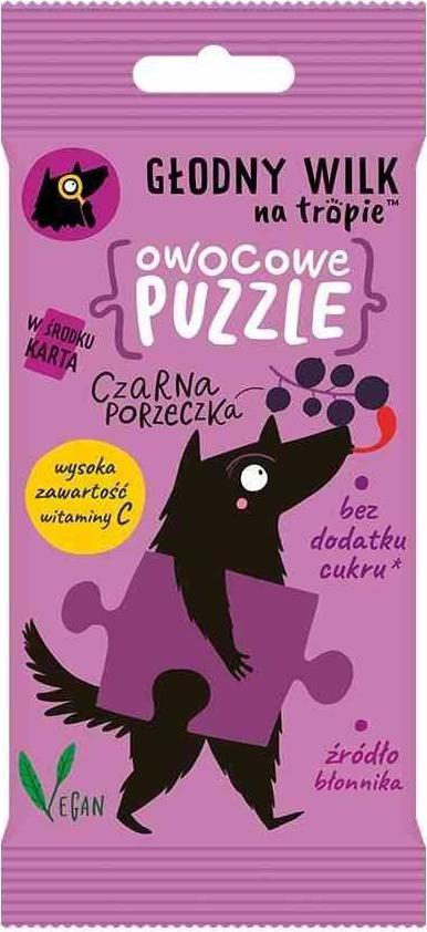 Głodny Wilk Na Tropie Owocowe puzzle żelki z naturalną witaminą C - czarna porzeczka Głodny Wilk, 20g 1