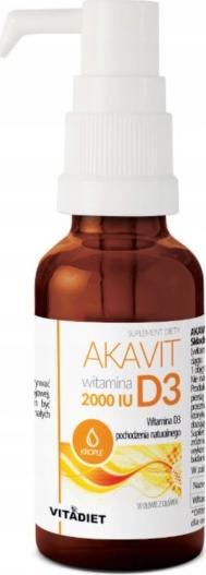 Vitadiet Vitadiet Akavit Witamina D3 2000 IU 29,4 ml 1