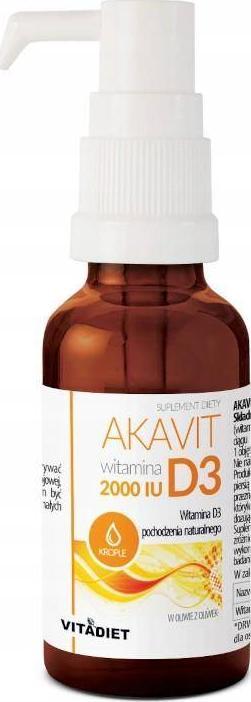 Vitadiet Vitadiet Akavit Witamina D3 2000 IU 29,4 ml 1