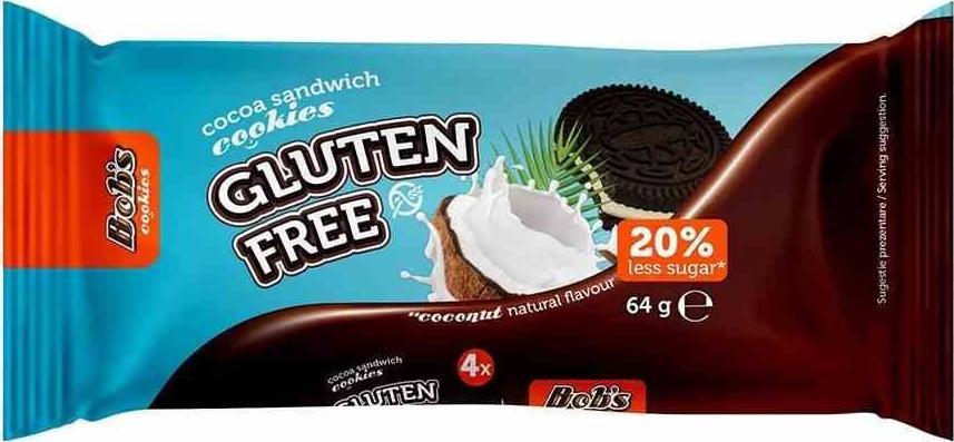 Bobs Cookies Markizy z nadzieniem kokosowym Bobs Cookies, 64g 1