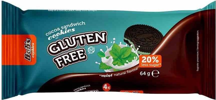 Bobs Cookies Markizy z nadzieniem miętowym Bobs Cookies, 64g 1