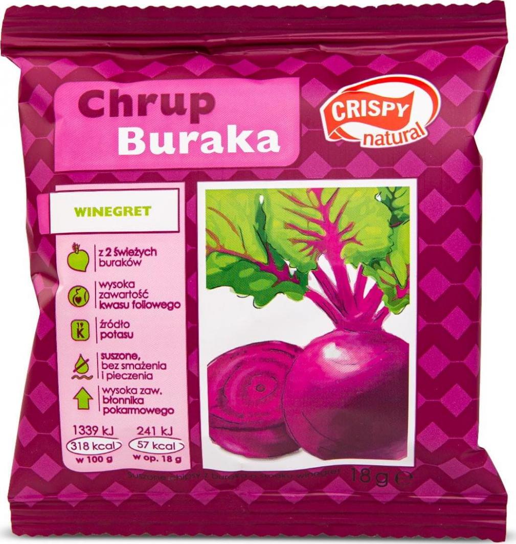 Crispy Natural CRISPY NATURAL Burak Winegret (Suszone chipsy) 18g 1