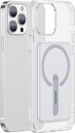 Baseus Etui Baseus Crystal Magnetic z uchwytem do iPhone 13 Pro Max (przeźroczyste) 1