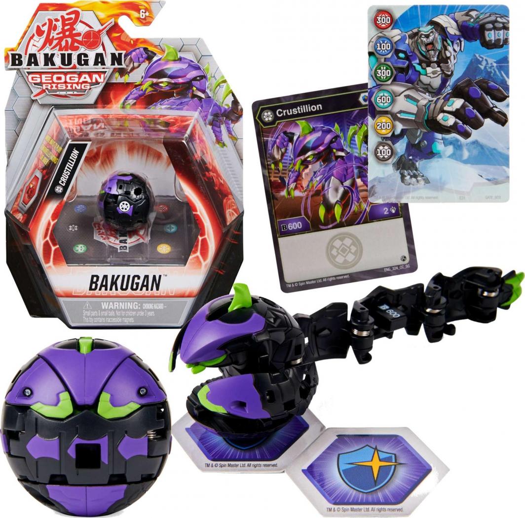 Figurka Spin Master Bakugan Geogan Rising Darkus Crustillion figurka + karty 1