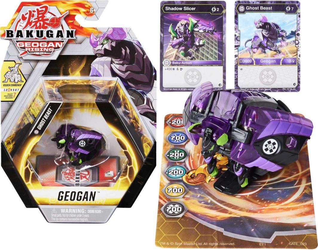 Figurka Spin Master Bakugan Geogan Rising Darkus Ghost Beast figurka + karty 1