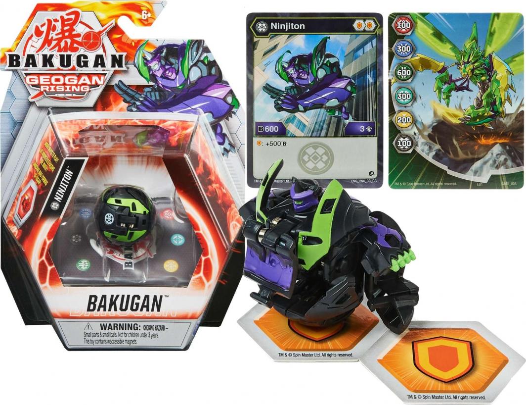 Figurka Spin Master Bakugan Geogan Rising Darkus Ninjiton figurka + karty 1