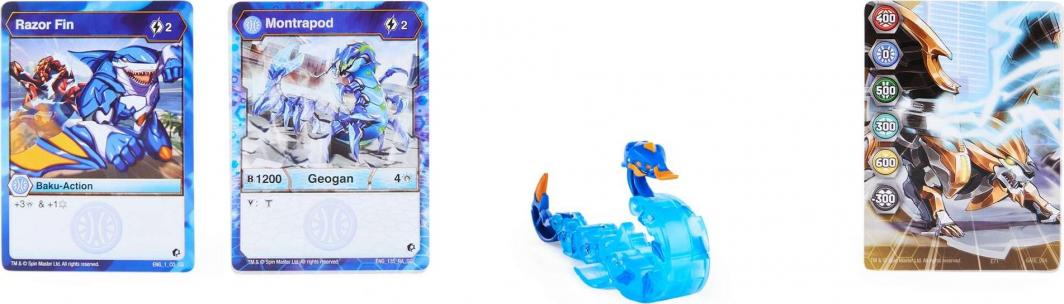 Figurka Spin Master Bakugan Geogan Rising Montrapod figurka + karty 1