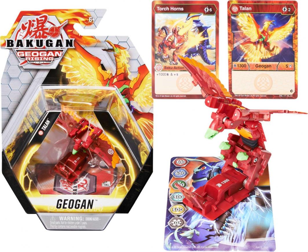 Figurka Spin Master Bakugan Geogan Rising Pyrus Talan figurka + karty 1