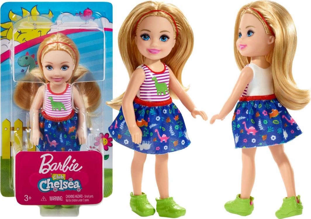 Lalka Barbie Mattel Barbie Club lalka Chelsea w bluzeczkę z dinozaurem 1