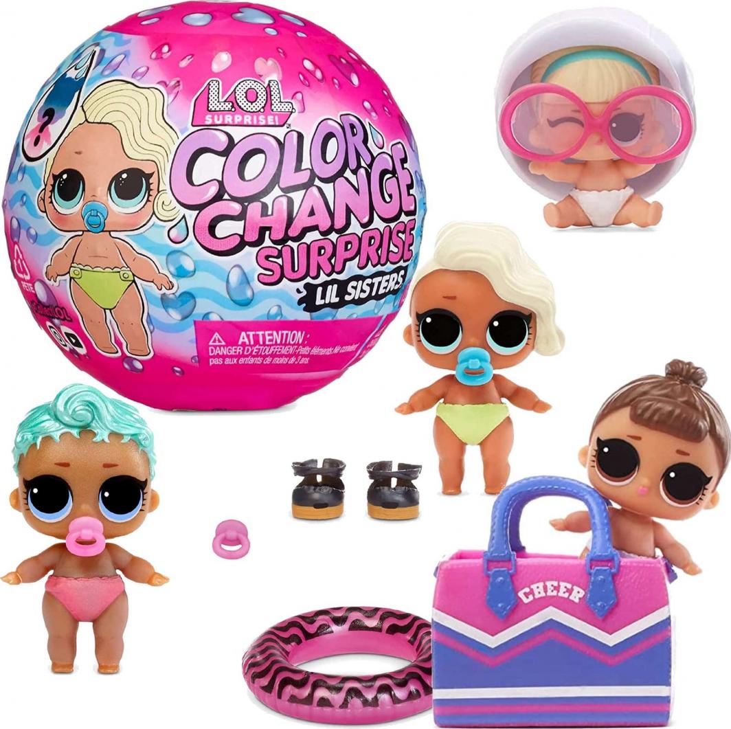 MGA L.O.L. Surprise! kula Lil Sisters Color Change z figurką 1