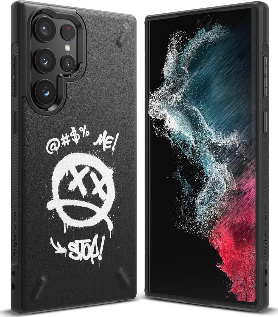 Ringke Ringke Onyx Design wytrzymałe etui pokrowiec Samsung Galaxy S22 Ultra czarny (Graffiti) () 1