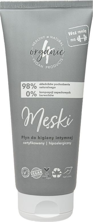 4organic 4organic Męski płyn do higieny intymnej dla mężczyzn 200ml 1