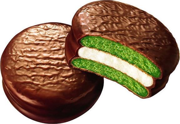 Lotte Choco Pie Green Tea, ciastko biszkoptowe z pianką 28g - Lotte 1