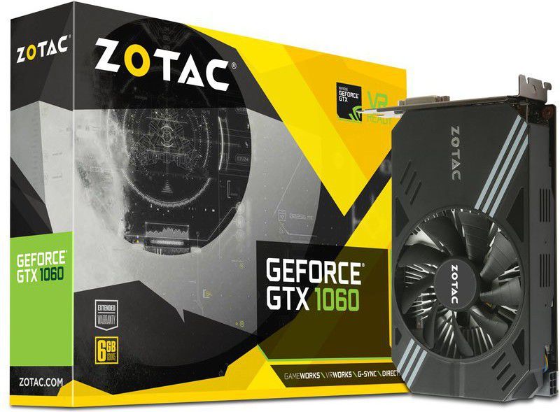 Karta graficzna Zotac GeForce GTX1060 MINI 6GB GDDR5 (192 Bit) 3xDP, HDMI, DVI, BOX (ZT-P10600A-10L) 1