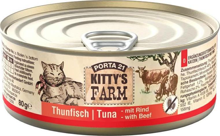 Kittys Farm Kitty`S Farm Tuna & Beef Puszka 80g 1