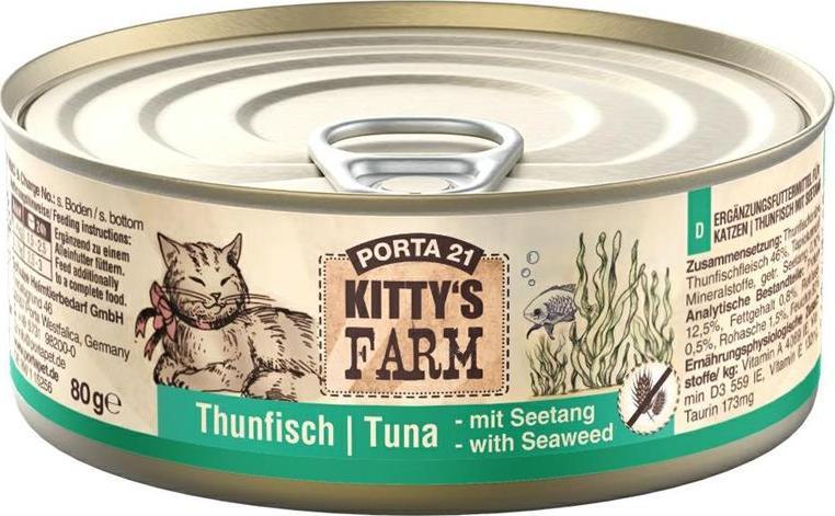 Kittys Farm Kitty`S Farm Tuna & Seaweed Puszka 80g 1