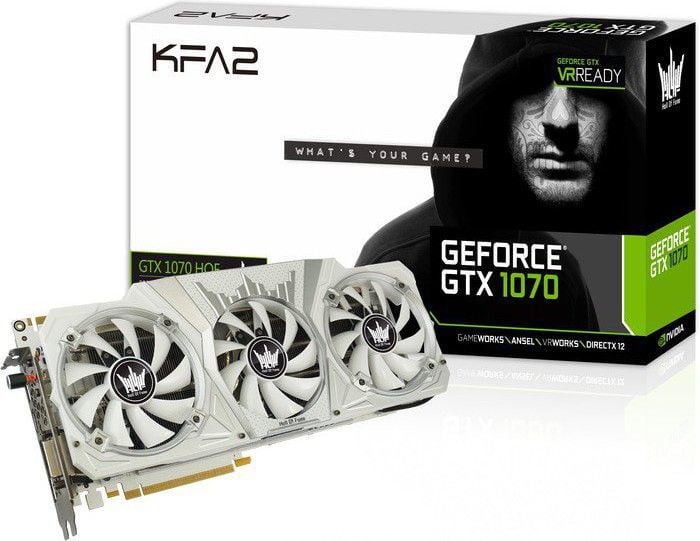 Kfa2 Geforce Gtx 1070 Hall Of Fame Edition 8gb Gddr5 256 Bit Hdmi Dvi 3xdp Box