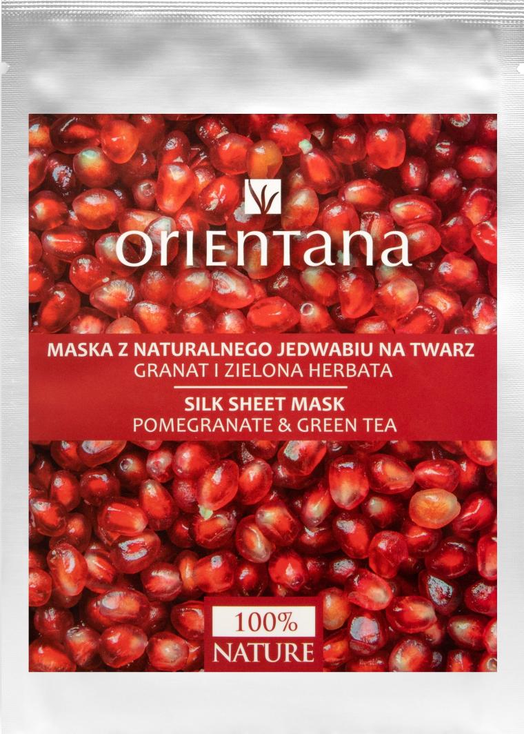 Orientana Maska tkaninowa GRANAT I ZIELONA HERBATA 1szt 1