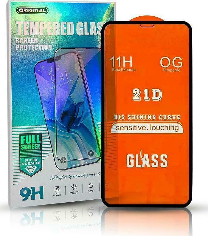 SZKŁO FULL GLUE 21D GLASS IPH 13 MINI black 1